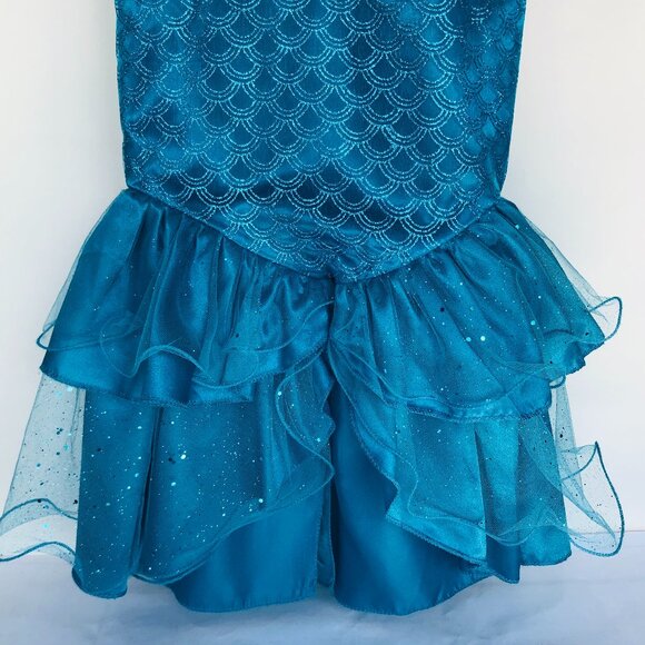 New w/Tag-Great Pretenders Blue Sparkle Mermaid Dress - Size 5-6  - Picture 13 of 14